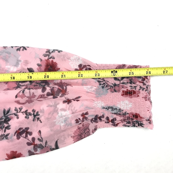 Kensie Floral Smock Top Blouse - Picture 4 of 7